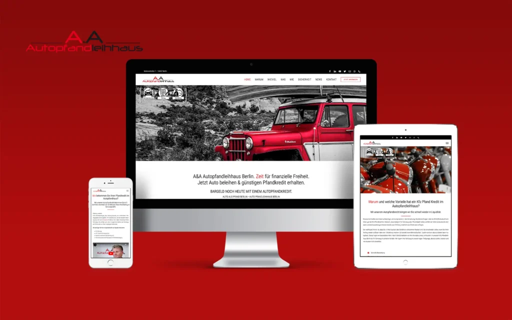 Website-Design und SEO-Optimierung für A&A Autopfandleihhaus Berlin